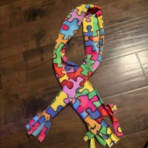 Autism awareness scarf
